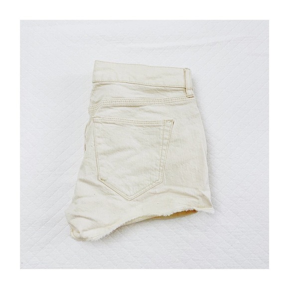 Madewell Cream Shorts Raw Hem SZ24 - Picture 1 of 6